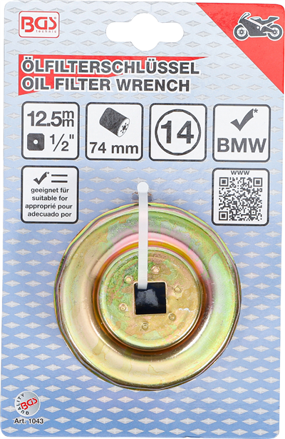 Hlavice na povolování olejových filtrů 74 mm, 14hranná, BMW, VW - BGS 1043