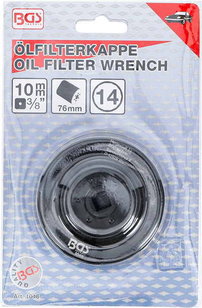 Uvoľňovacia zásuvka olejového filtra 76 mm 14-hranná - BGS 1046