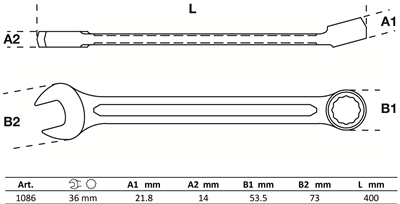 Kľúč 36 mm BGS 1086