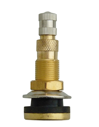 Bezdušový ventil TR 618 AGRO, celková délka 50,5 mm, otvor v disku 16 mm