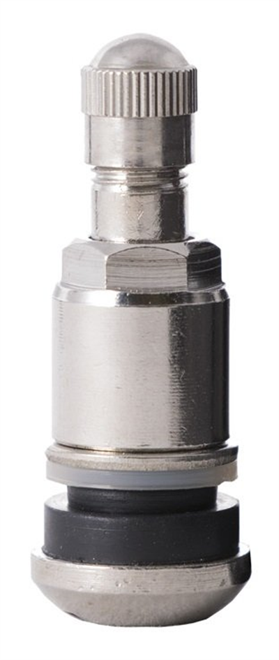 Bezdušový ventil TR525 MS, otvor v disku 11,5 mm, délka ventilu 42 mm - balení po 100 ks