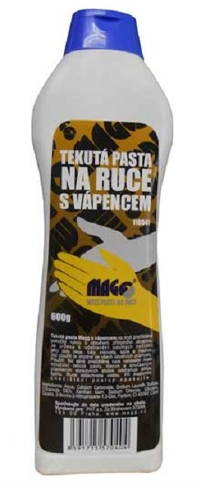 Tekutá čisticí pasta na ruce s vápencem, láhev 600 g, na odolnou špínu - MAGG 110041