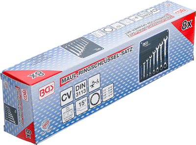 Kľúče Whitworth 8 ks- BGS 1199