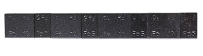 Samolepiace závažia 4x5 g a 4x10 g, čierny lak - balenie po 100 ks - Ferdus 13.89