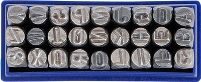 Razící matrice písmen, sada 27ks 5,0 mm  - BGS 2032