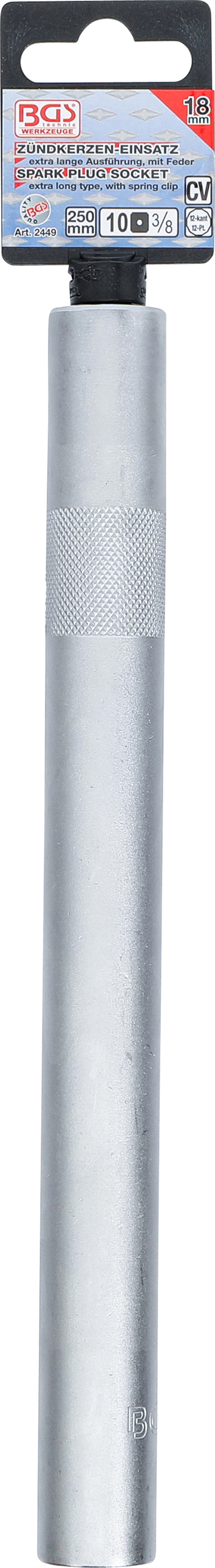 Hlavice na zapalovací svíčky 18 x 250mm- dlouhý- BGS 2449