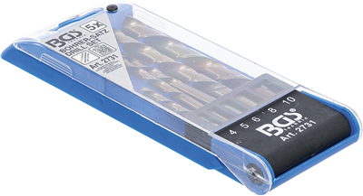Vrtáky HSS 3,0 - 10,0 mm, titánové, ľavé - BGS 2731