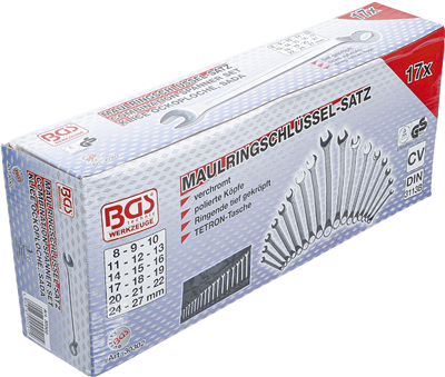 Sada očkoplochých klíčů 17ks - BGS 30302