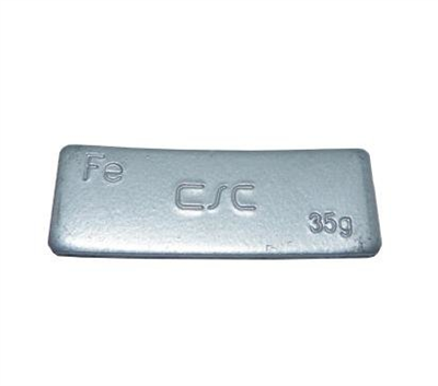 Samolepiace závažia, 35 g, sivý lak - balenie po 50 ks