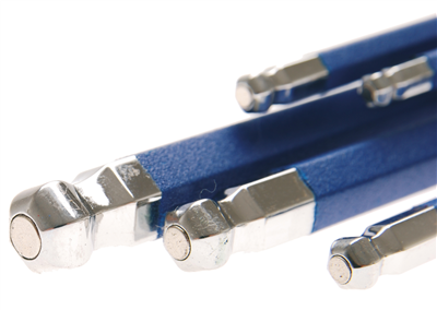 Klíče imbus 9ks extra dlouhé, s kuličkou a magnetem - BGS 35100