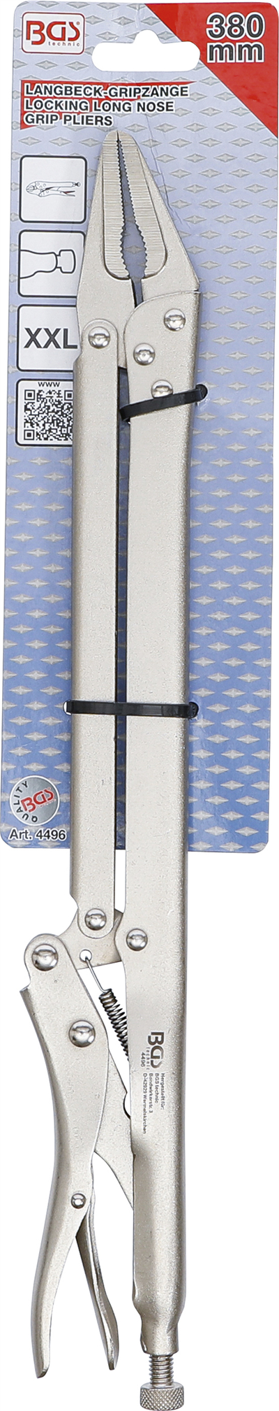 Kleště samosvorné „grip“ Extra dlouhé 380 mm BGS 4496