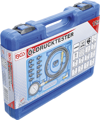 Měřič tlaku oleje motoru, v kufříku - BGS 8007