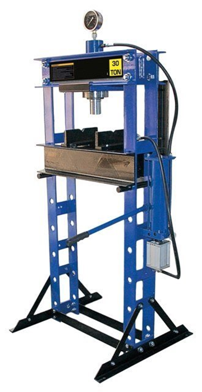 Hydraulicko-pneumatický dielenský lis 30 t, s manometrom - ASTA A-30021
