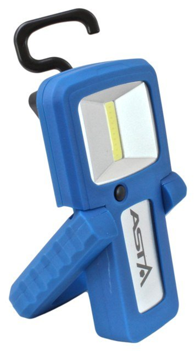 Dobíjacia dielenská lampa LED COB 2W, dobíjateľná cez micro USB, s magnetom a otočným háčikom