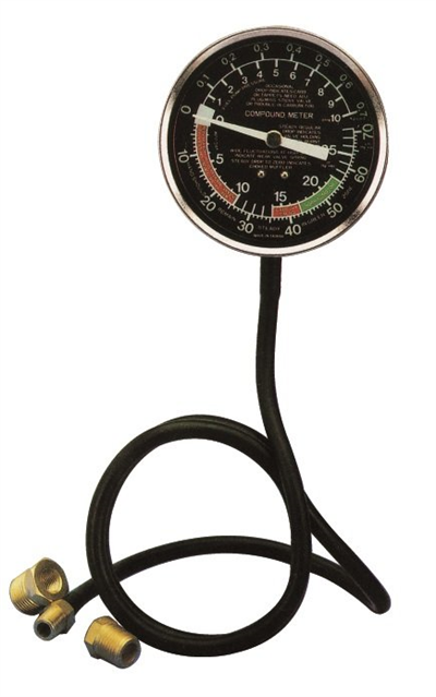 Vákuový manometer + tester tlaku a podtlaku paliva - JONNESWAY AR020019