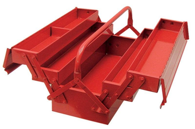 Skladací montážny box - box na náradie, plechový, 42 x 20 x 20 cm - MAGG BOXFE