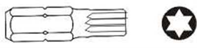 Bit TORX, velikost T45, úchyt 10 mm, délka 75 mm - JONNESWAY D175T45