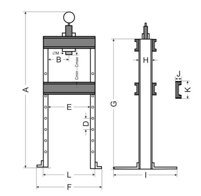 Hydraulický dílenský lis 50t - GEKO