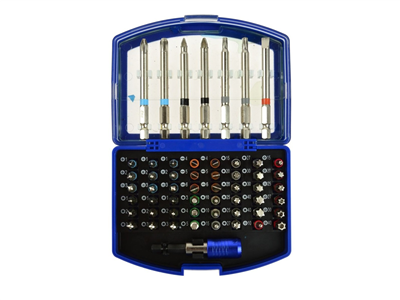 Sada skrutkovacích bitov - plochý, Phillips, Imbus, Torx, 56 kusov