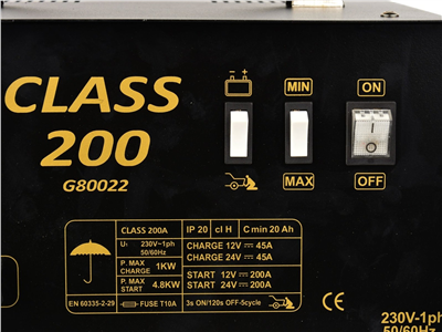 Nabíječka autobaterií a startovací zdroj 12/24V, 200A CLASS 200