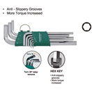 JONNESWAY H03SA109S Sada klíčů Imbus extra dlouhé, protizkluzové 9ks Jonnesway H03SA109S