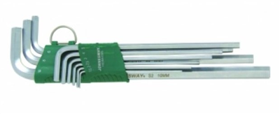 Sada imbusových kľúčov, palcová, extra dlhá, 9 kusov - JONNESWAY H03SA209S