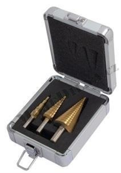 Stupňovité vrtáky, sada 3 ks - QUATROS QS14414