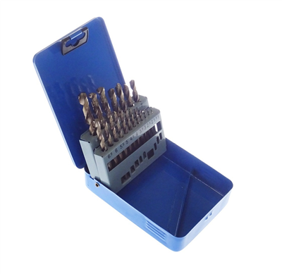 Sada vrtákov z nehrdzavejúcej ocele HSS-Co s kobaltom, 1,0-10,0 mm, 19 kusov - QUATROS QS14793