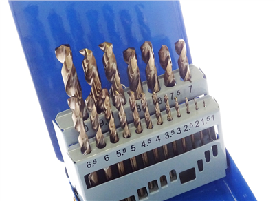 Sada vrtákov z nehrdzavejúcej ocele HSS-Co s kobaltom, 1,0-10,0 mm, 19 kusov - QUATROS QS14793