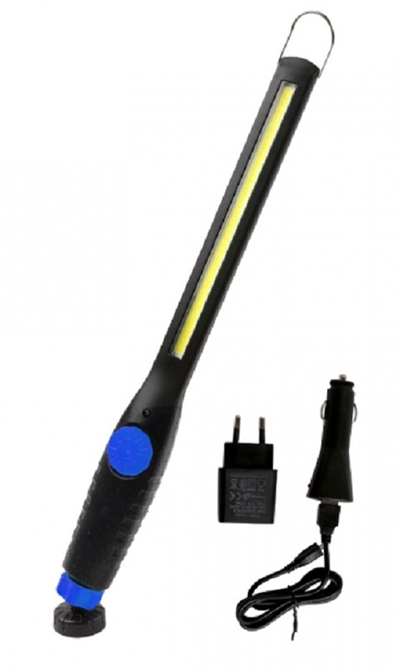 Dielenská lampa, úzka lampa, LED COB 6W, nabíjateľná micro USB, s magnetom - QUATROS QS16115