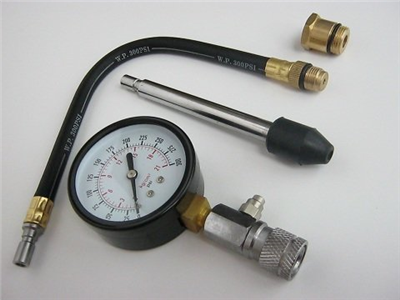 Tester kompresie pre benzínové motory, sada 4 dielov - QUATROS QS30191