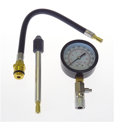 Tester kompresie pre benzínové motory, sada 4 dielov - QUATROS QS30191