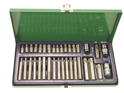 Sada bitov Imbus a TORX, s adaptérmi, 35 kusov - JONNESWAY S29H4135S