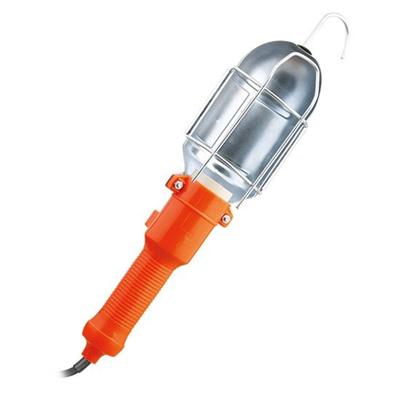 Elektrická montážna lampa 230V, s kovovou mriežkou