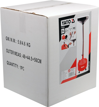 Nádoba na vypúšťanie oleja 20 l 420 mm nastaviteľná výška 75-155 cm
