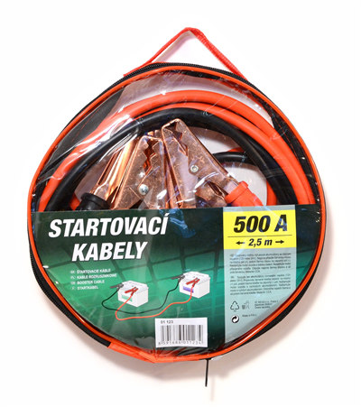 01123 Startovací kabely 500A  2,5m zipper bag