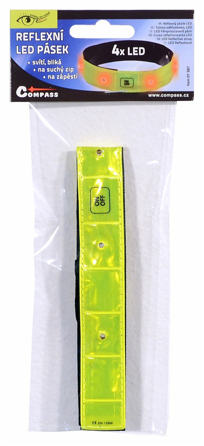 01587 Pásek reflexní svítící 4LED