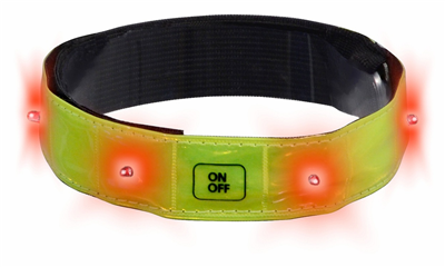 01587 Pásek reflexní svítící 4LED
