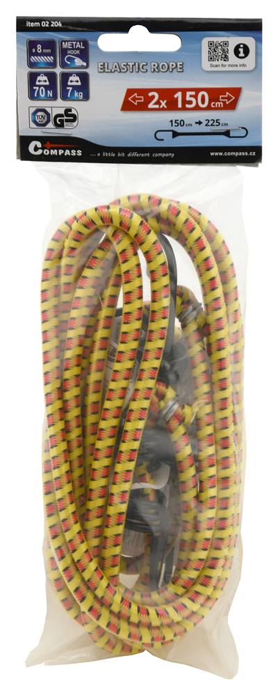 02204 Upínač pružný 2x150cm TÜV/GS