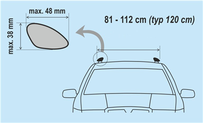 02305 Příčný nosník zamykací hliníkový 120cm ALU-PRO