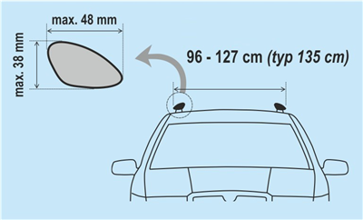 02306 Příčný nosník zamykací hliníkový 135cm ALU-PRO