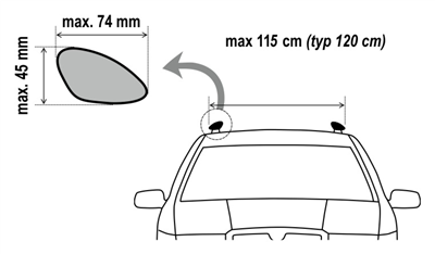 02310 Příčný nosník zamykací hliníkový 135cm ALU-TOP TÜV