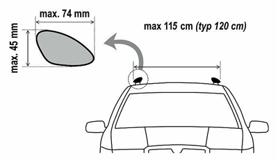 02310 Příčný nosník zamykací hliníkový 135cm ALU-TOP TÜV
