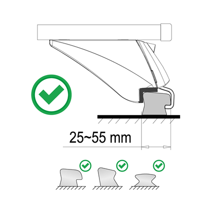 02315 Příčný nosník zamykací hliníkový 120cm ALU-INTEGRAL TÜV