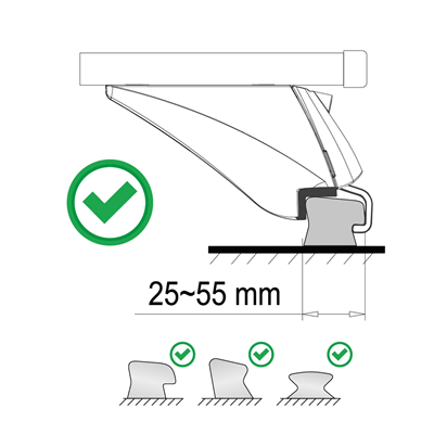 02316 Příčný nosník zamykací hliníkový 135cm ALU-INTEGRAL TÜV
