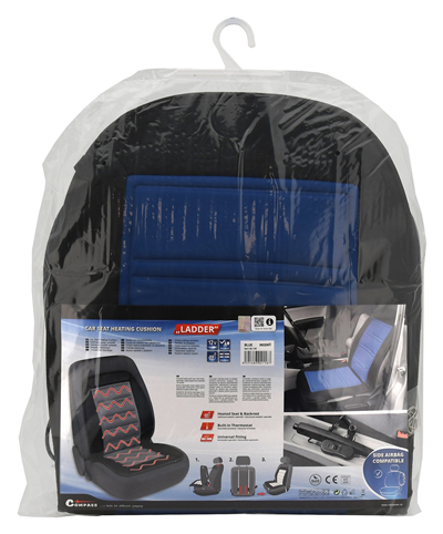 04118 Potah sedadla vyhřívaný s termostatem 12V LADDER modrý