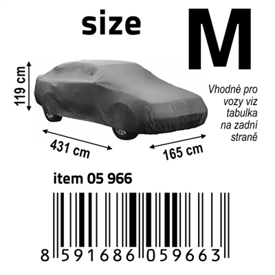 05966 Ochranná plachta FULL   M 431x165x119cm NYLON