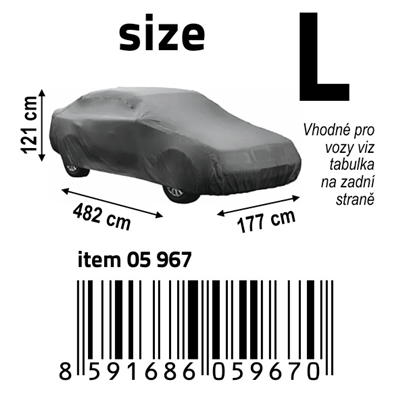 05967 Ochranná plachta FULL   L 482x177x121cm NYLON