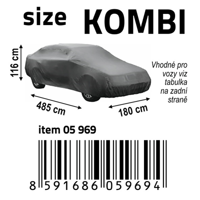 05969 Ochranná plachta FULL   KOMBI 485x180x116cm NYLON