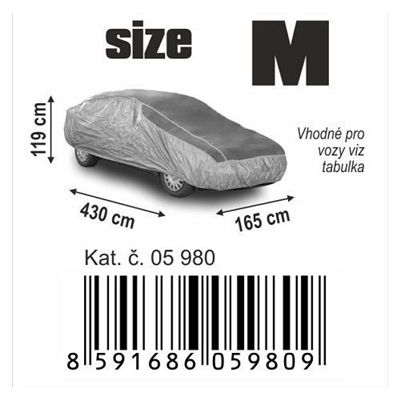 05980 Ochranná plachta proti kroupám M 430x165x119cm